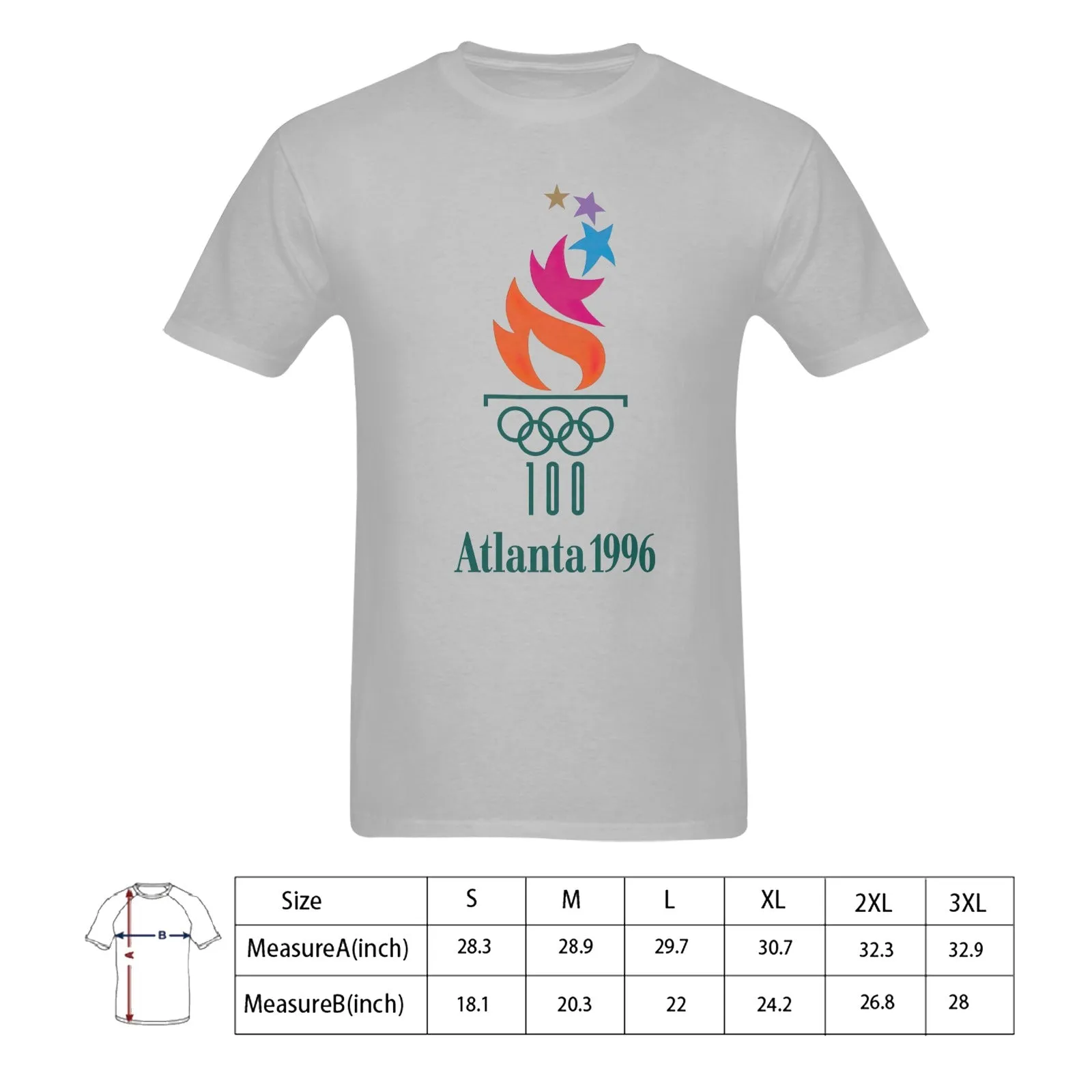 1996 Atlanta Olympics Men's T-shirt 100% Cotton
