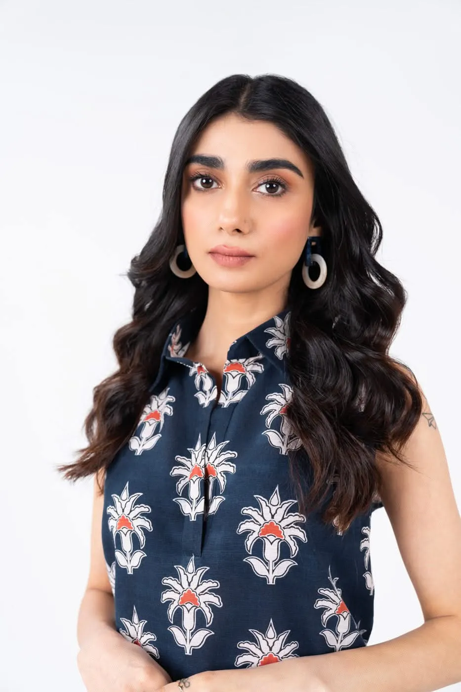 2 Piece Printed Khaddar Suit With Khaddar Trouser
