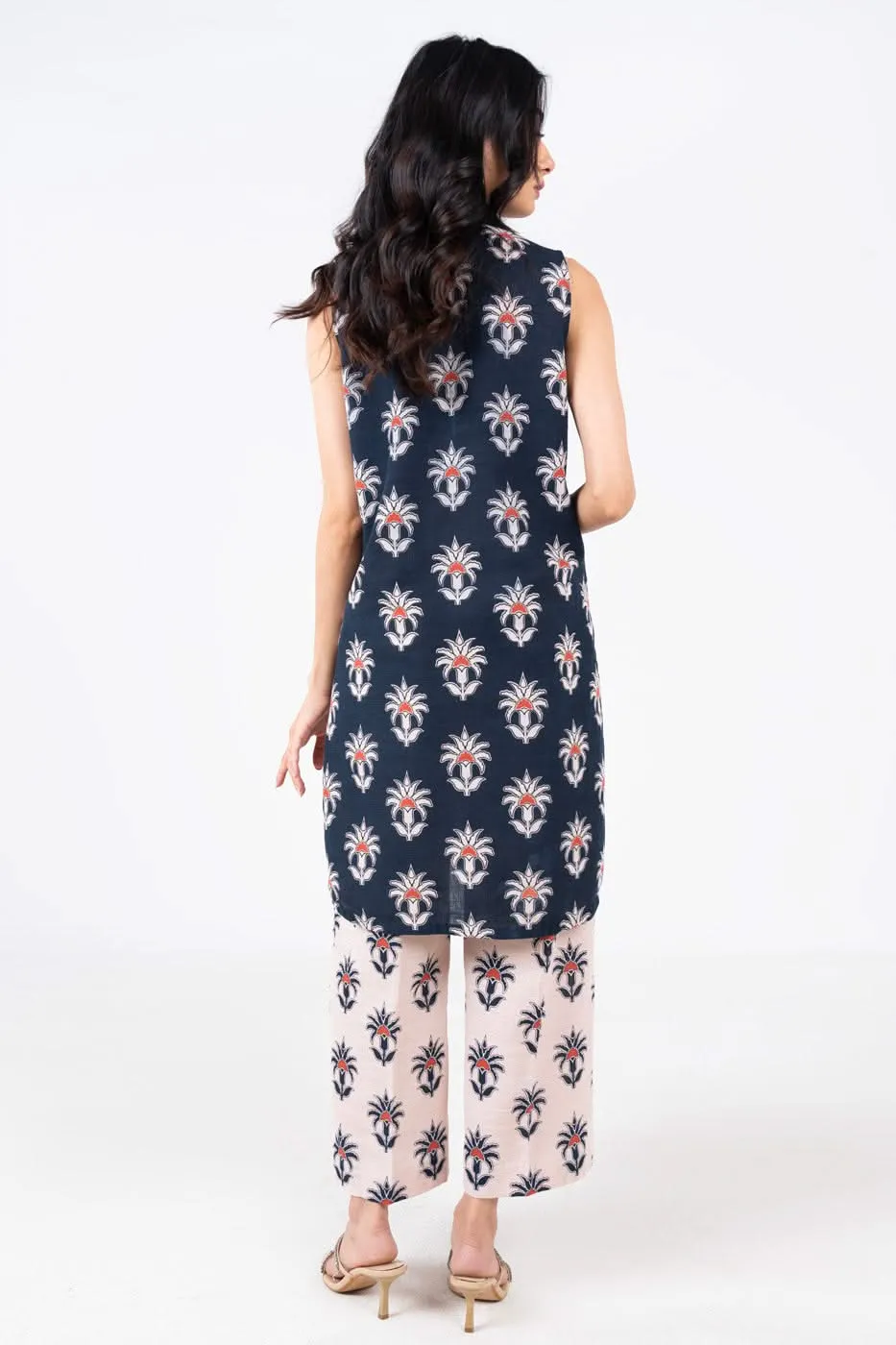 2 Piece Printed Khaddar Suit With Khaddar Trouser