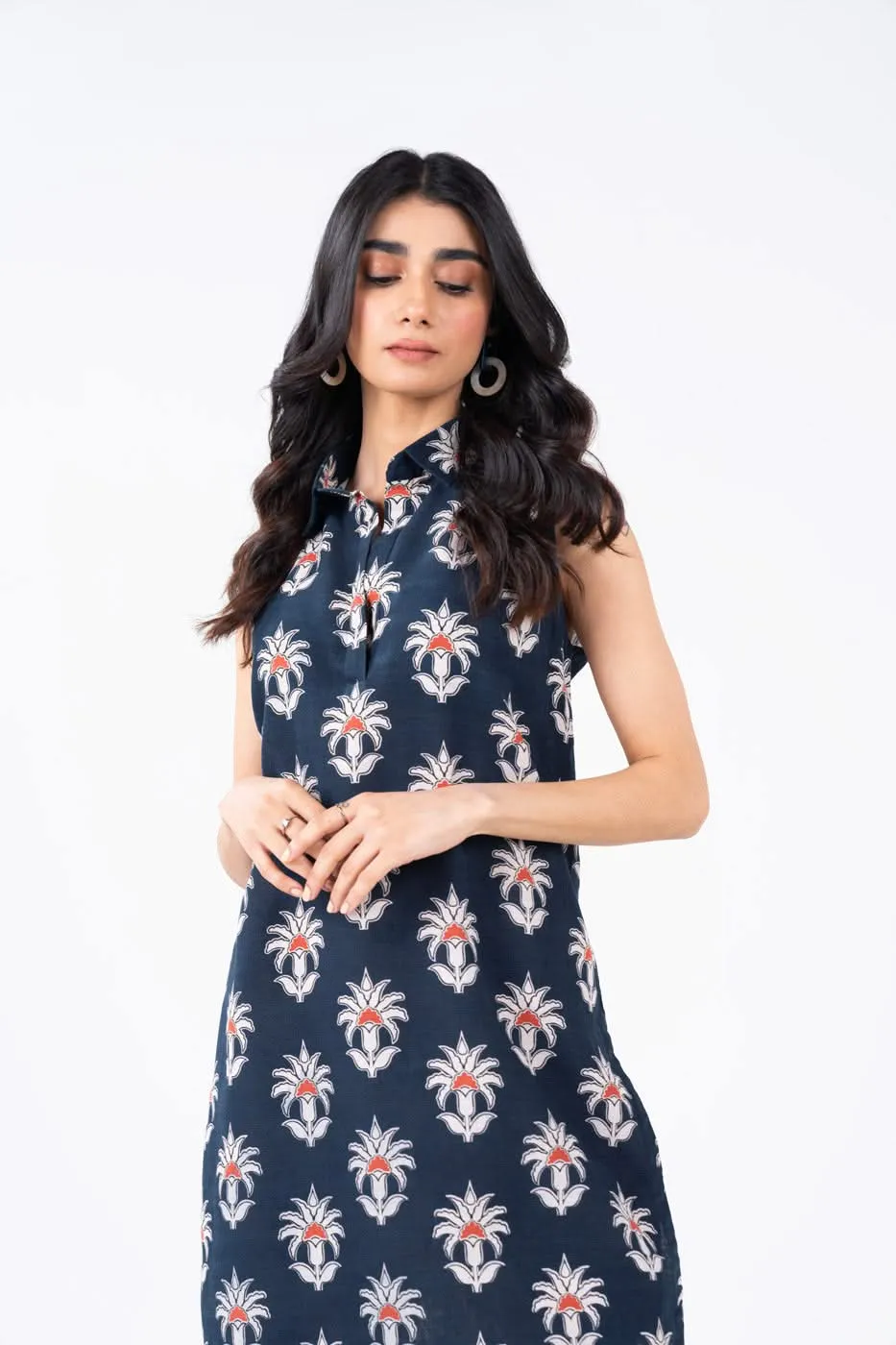 2 Piece Printed Khaddar Suit With Khaddar Trouser