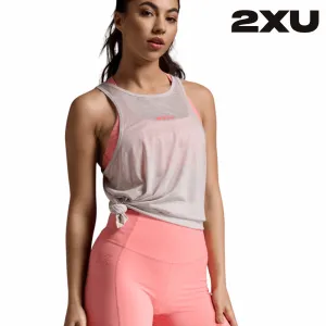 2XU Women Relight Tank - Moon / Pink Glow