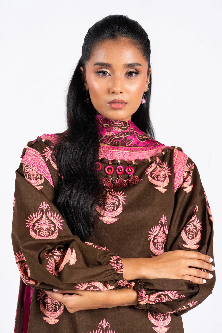 3 Pc Printed Lawn Suit With Lawn Dupatta