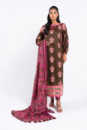 3 Pc Printed Lawn Suit With Lawn Dupatta