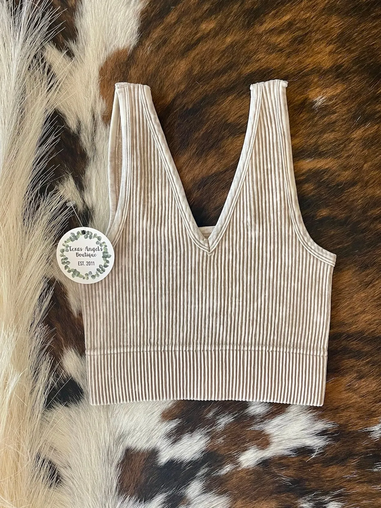 50% Off - Back At It Light Mocha Reversible Tank
