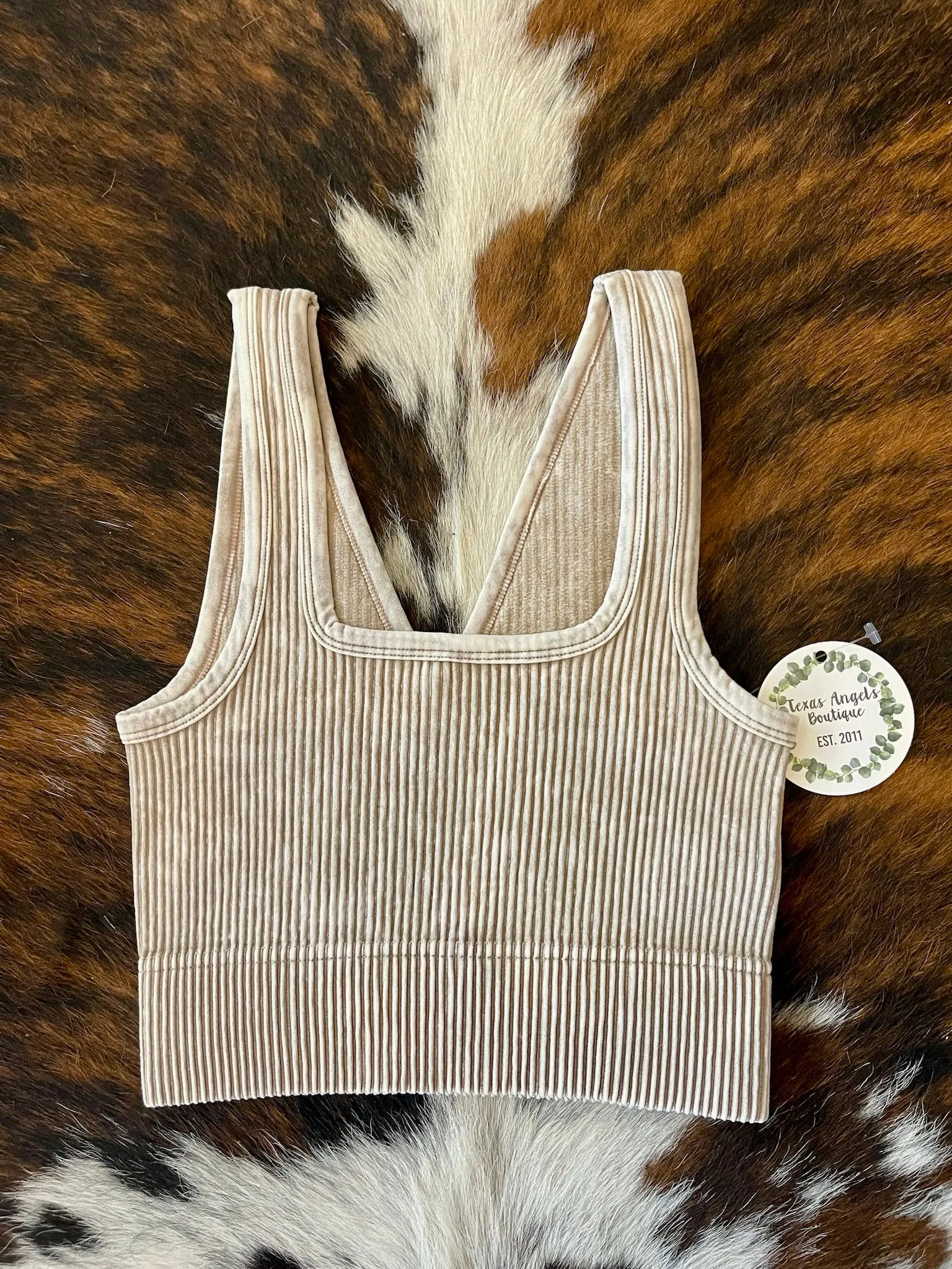 50% Off - Back At It Light Mocha Reversible Tank