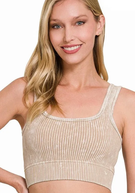 50% Off - Back At It Light Mocha Reversible Tank