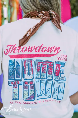 Alpha Omicron Pi Social Throwdown For Your Hometown Tee
