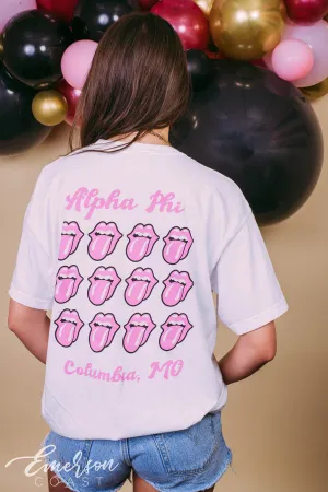 Alpha Phi Pink Band Tee