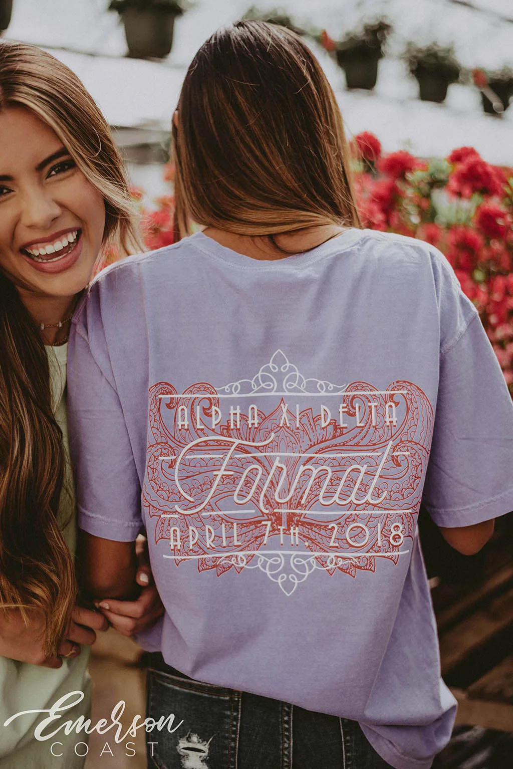 Alpha Xi Delta Script Formal T-shirt