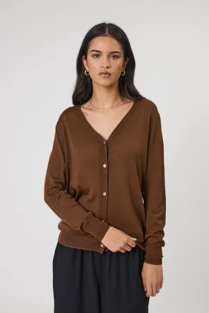Alto Merino Cardigan - Walnut