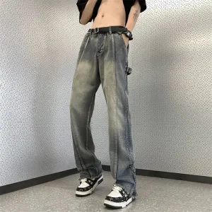 Amerikanische High Street Gewaschen Jeans
