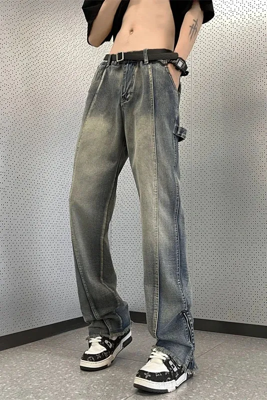 Amerikanische High Street Gewaschen Jeans