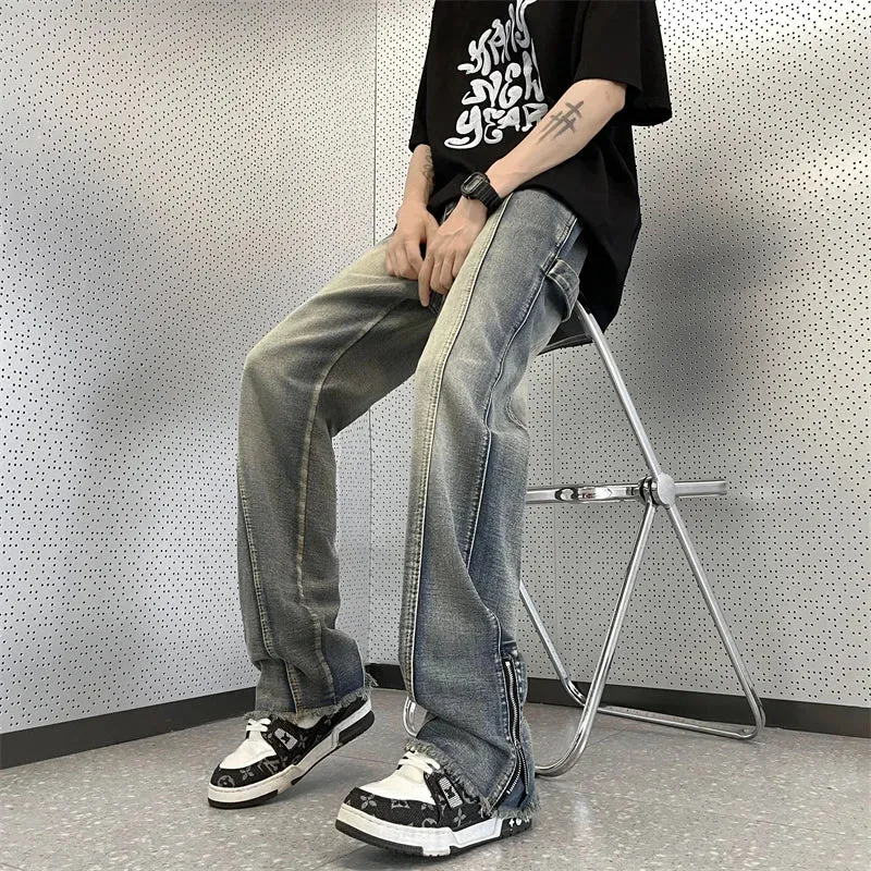Amerikanische High Street Gewaschen Jeans