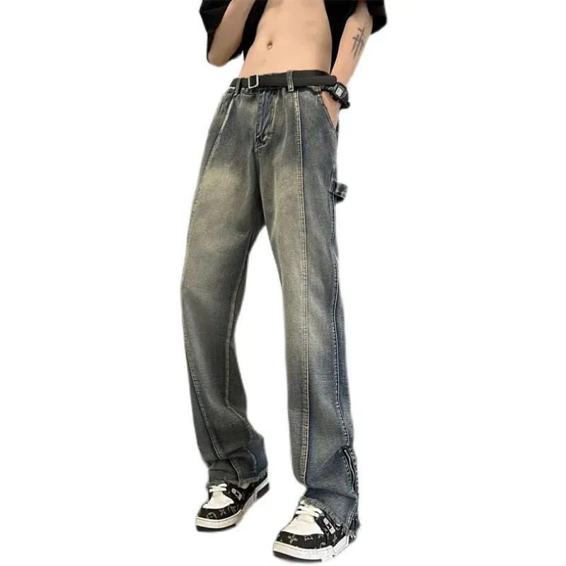 Amerikanische High Street Gewaschen Jeans