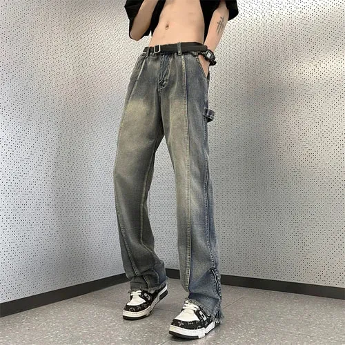 Amerikanische High Street Gewaschen Jeans