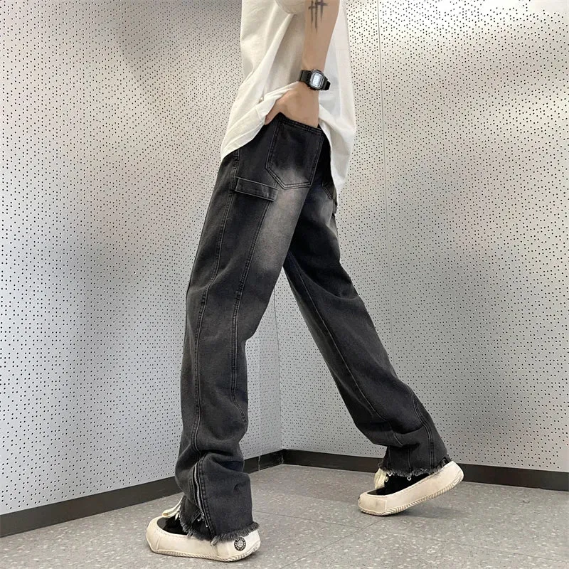 Amerikanische High Street Gewaschen Jeans