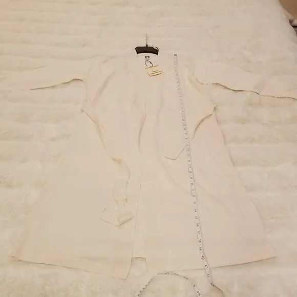 Anne Klein Long Cardigan Sweater, size S white new with tag