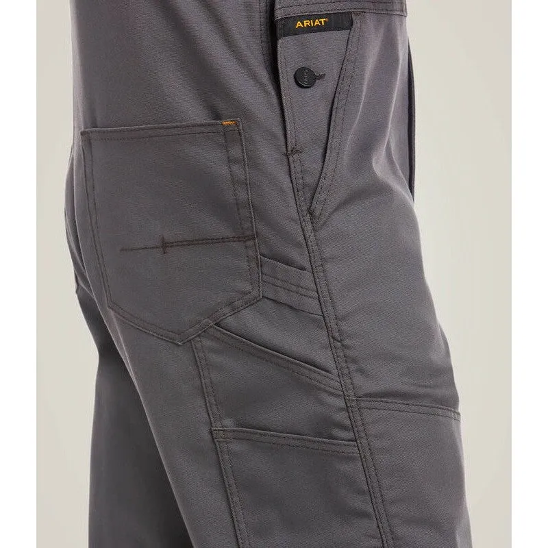 Ariat Men's Rebar Duracanvas Unlined Bib - Gray 10034653