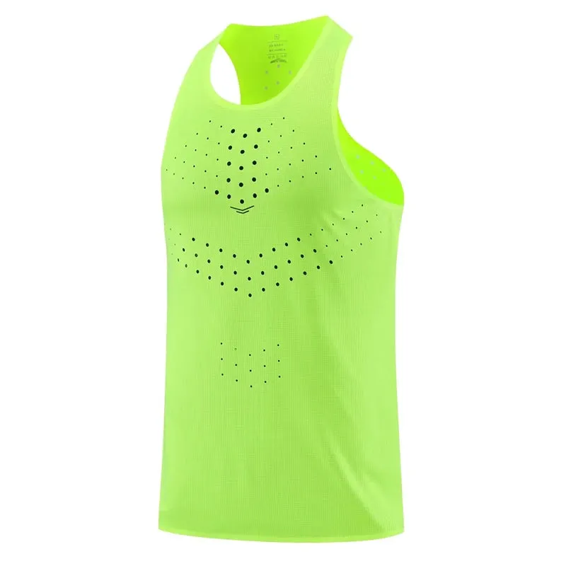 Athletics Tank Top Running Vest - Speed Sports Fitness Shirt, Sleeveless Men's and Women's Clothing, Athlete Track Field Singlet