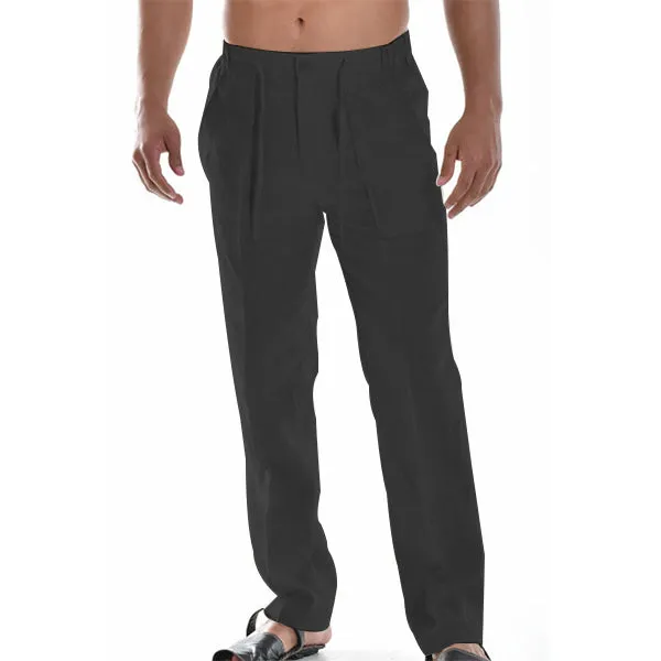 Atmungsaktive Sommer-Leinenhose für Männer - kühl, bequem und stilvoll mit elastischer Taillen