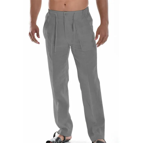 Atmungsaktive Sommer-Leinenhose für Männer - kühl, bequem und stilvoll mit elastischer Taillen