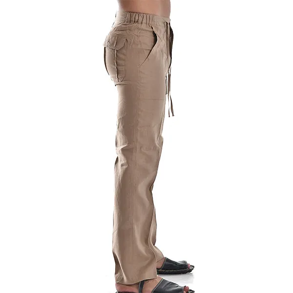 Atmungsaktive Sommer-Leinenhose für Männer - kühl, bequem und stilvoll mit elastischer Taillen