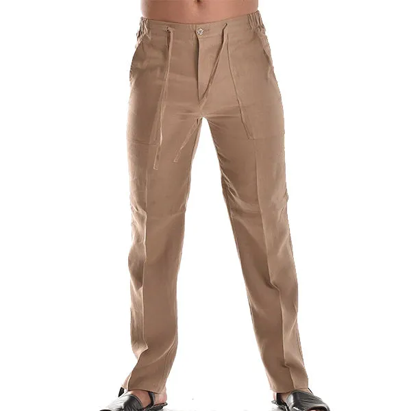 Atmungsaktive Sommer-Leinenhose für Männer - kühl, bequem und stilvoll mit elastischer Taillen
