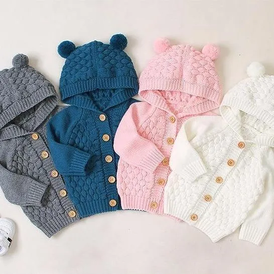 Baby Knitted & Hooded Cardigan