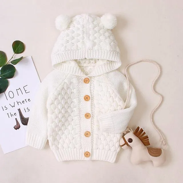 Baby Knitted & Hooded Cardigan