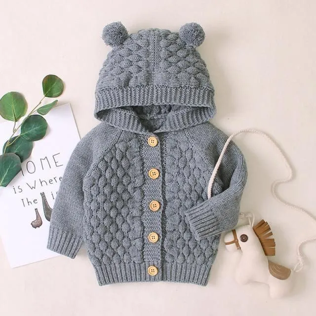 Baby Knitted & Hooded Cardigan
