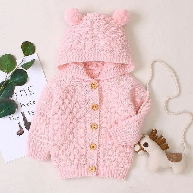 Baby Knitted & Hooded Cardigan