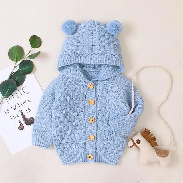 Baby Knitted & Hooded Cardigan