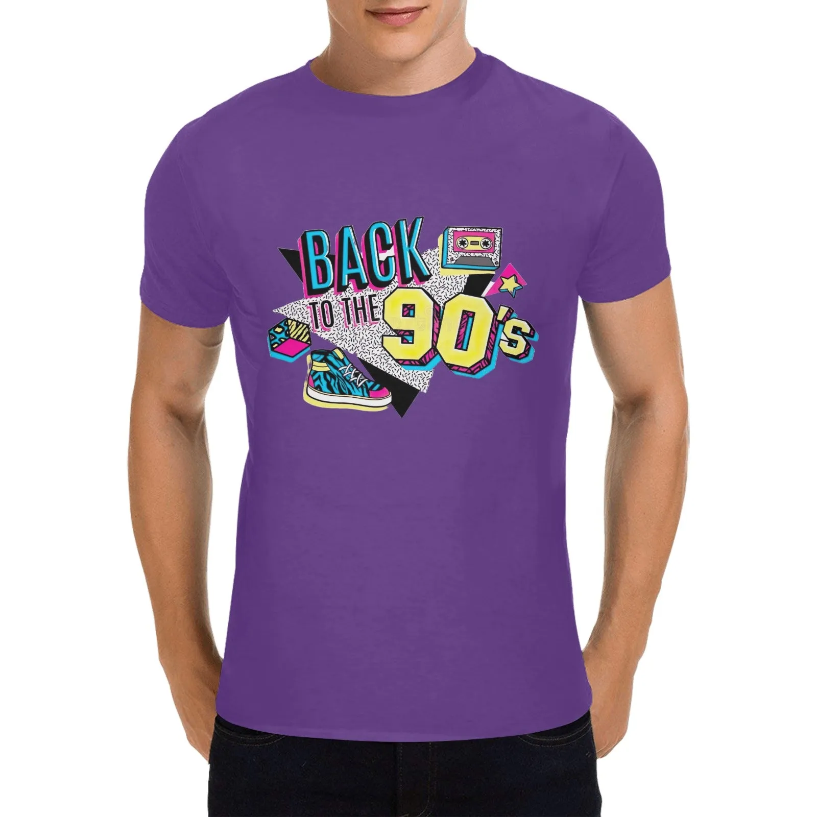 Back To The 90s Men's T-shirt 100% Cotton