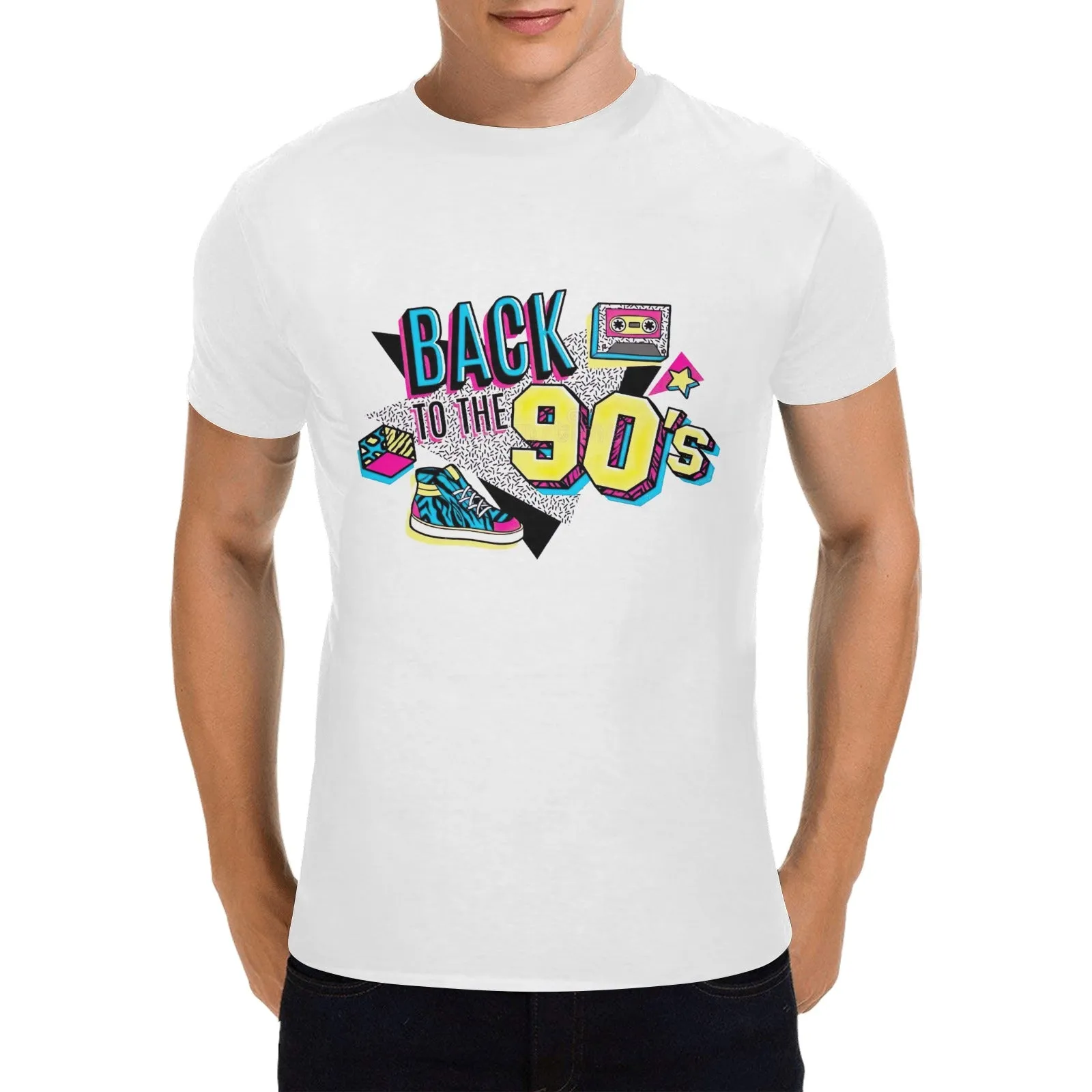 Back To The 90s Men's T-shirt 100% Cotton