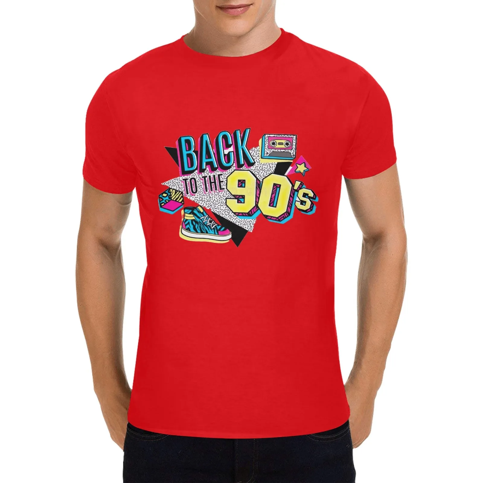 Back To The 90s Men's T-shirt 100% Cotton