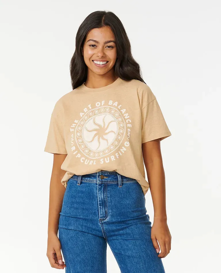Balance Relaxed Tee- Tan