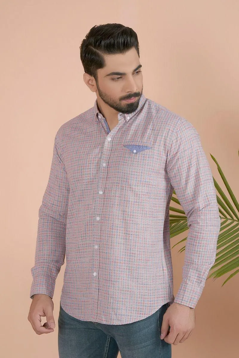 BEIGE PLAID SHIRT