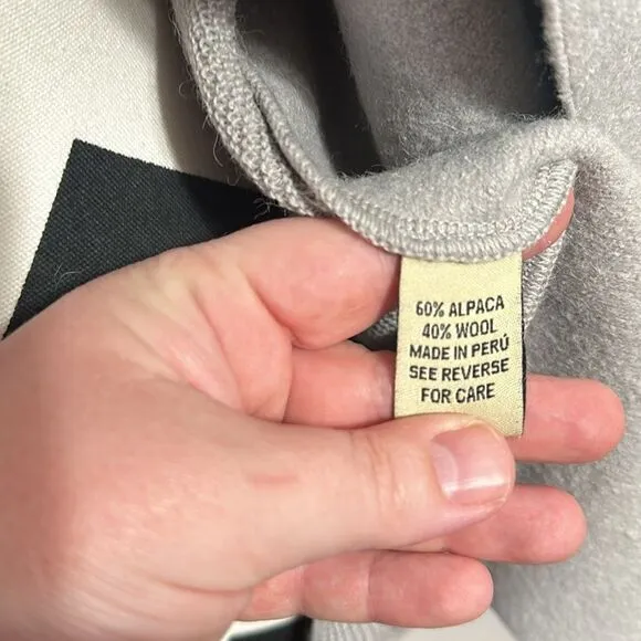 BEYOND THREADS Asymmetric Alpaca Cardigan