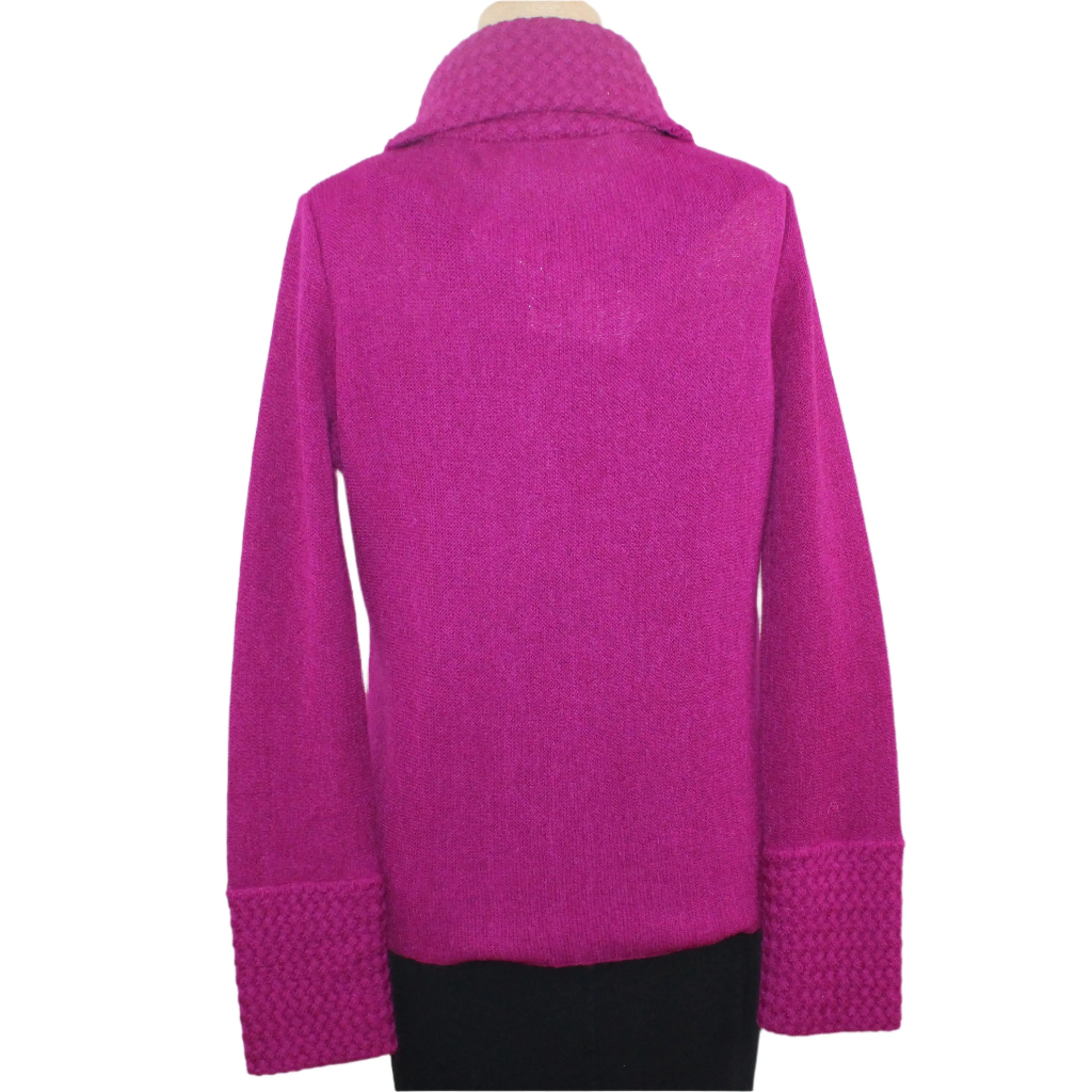 Beyond Threads Cardigan, Asymmetric, Magenta XS