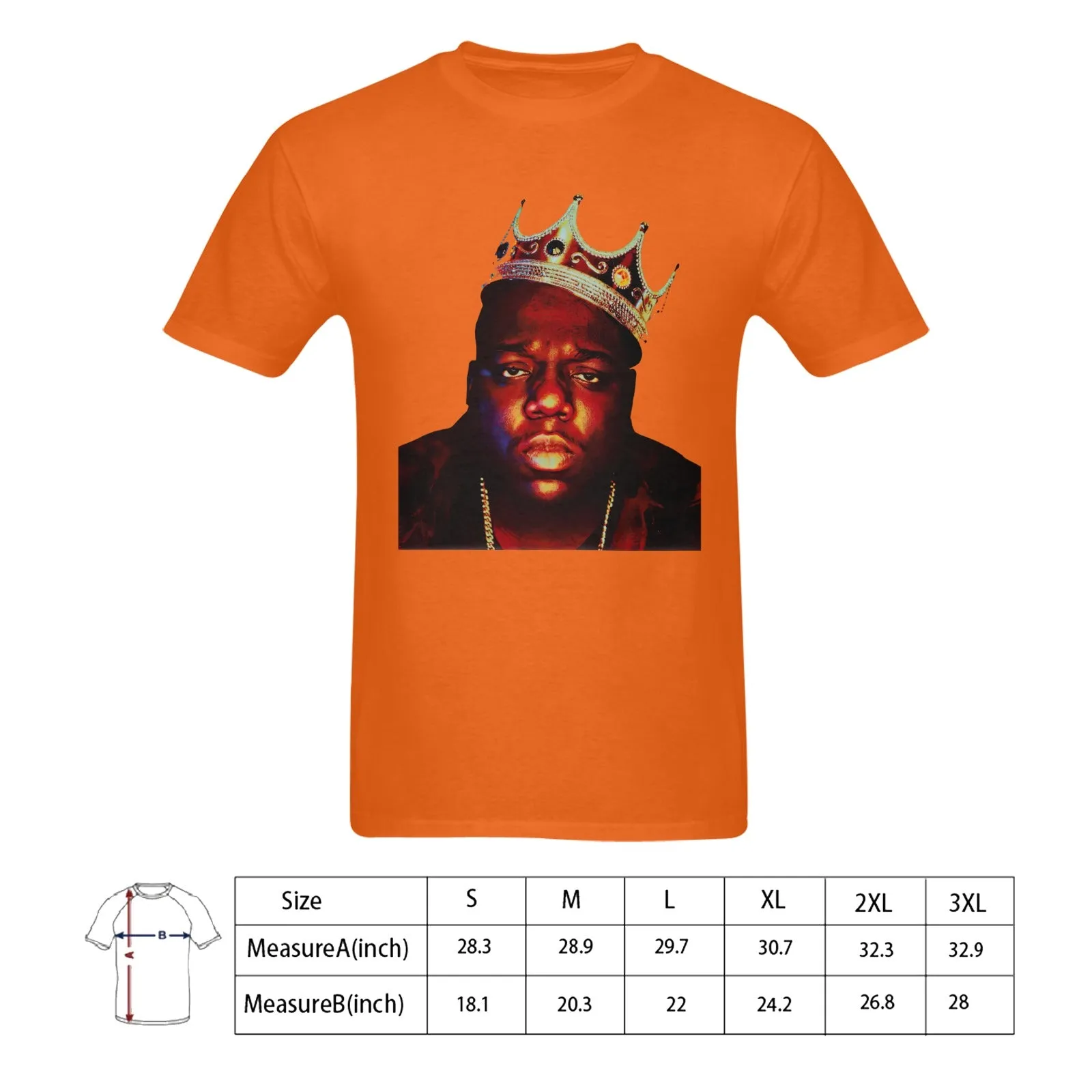 Biggie Smalls Crown Men's T-shirt 100% Cotton