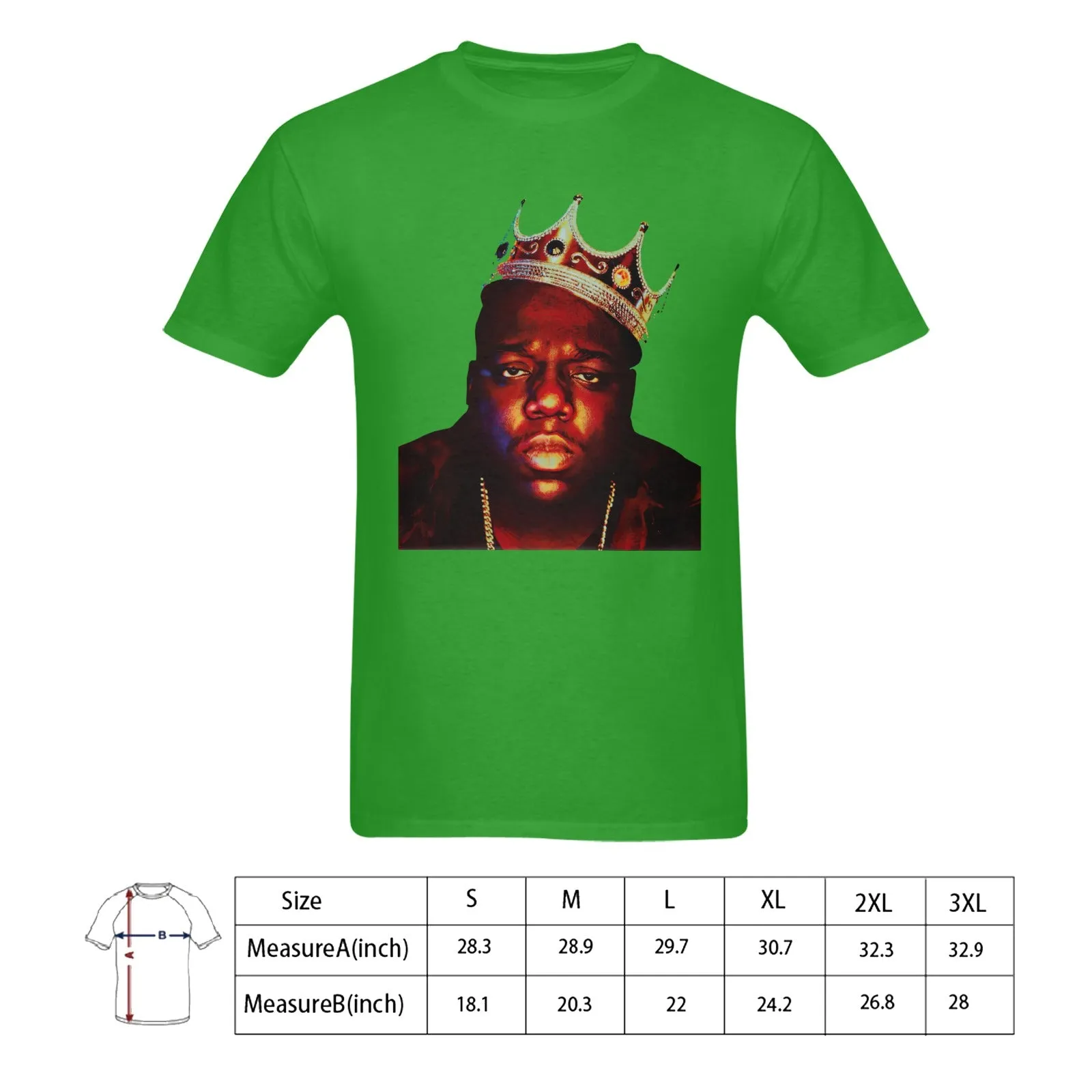 Biggie Smalls Crown Men's T-shirt 100% Cotton