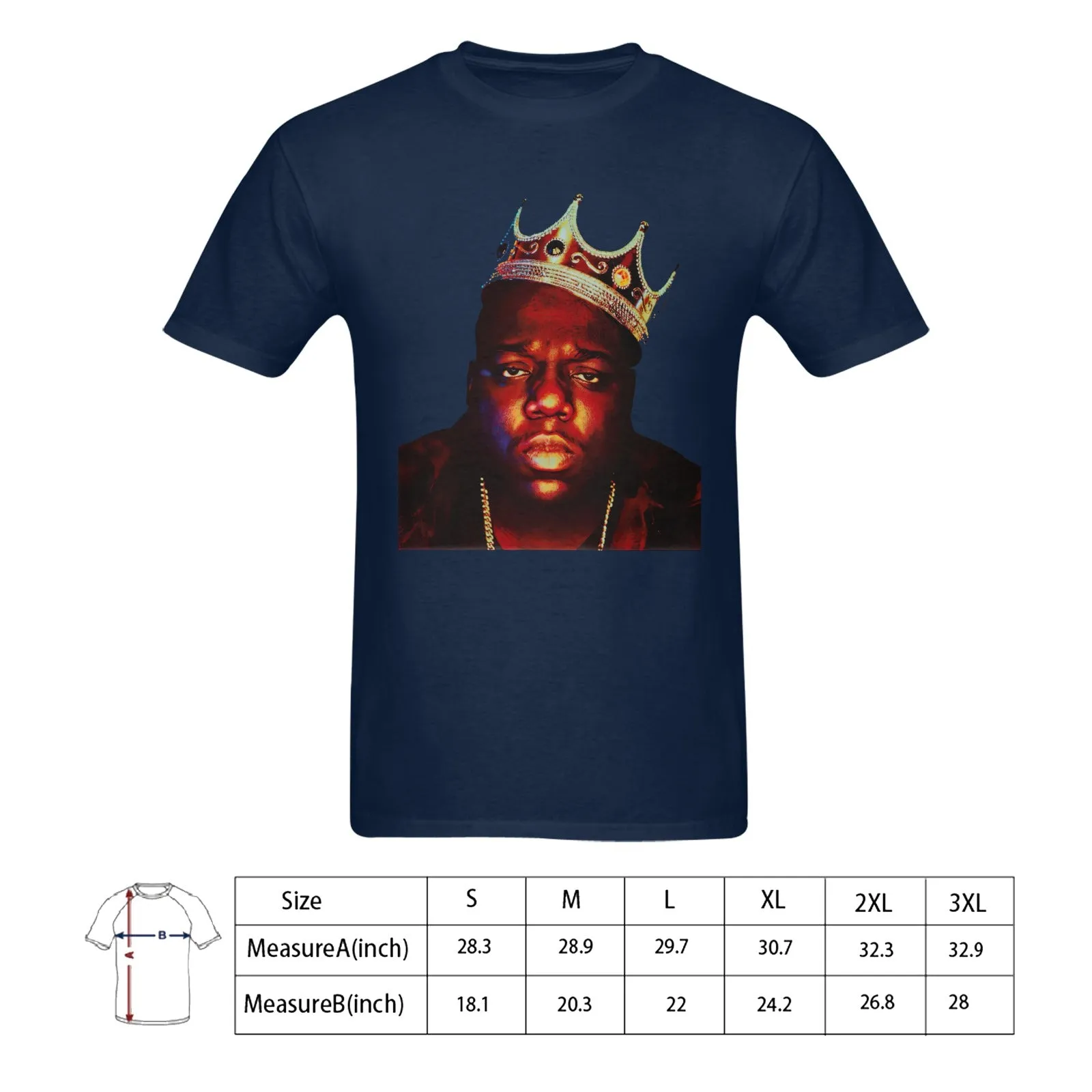 Biggie Smalls Crown Men's T-shirt 100% Cotton