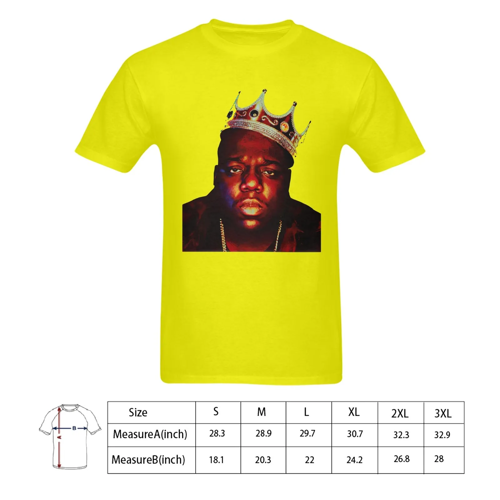 Biggie Smalls Crown Men's T-shirt 100% Cotton