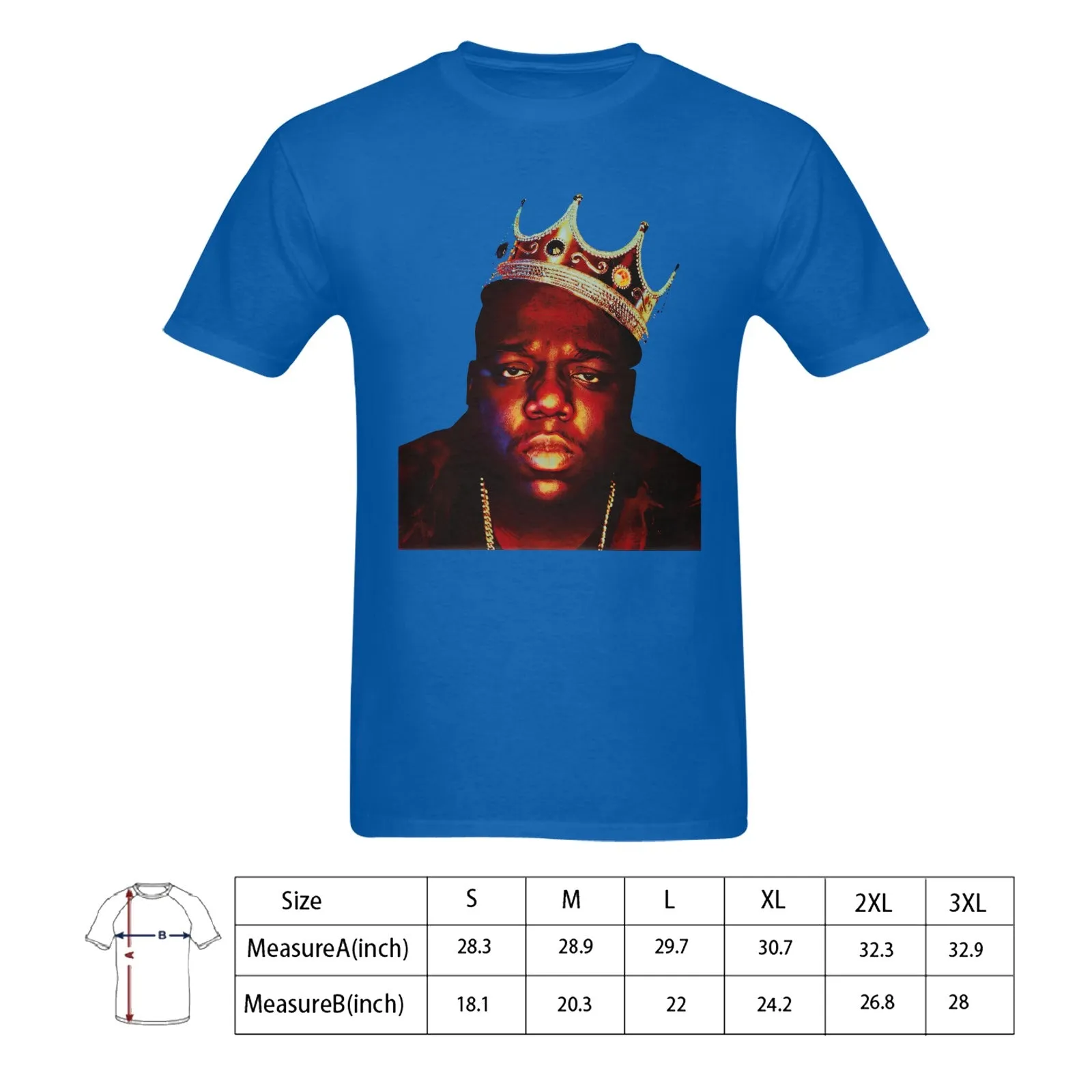Biggie Smalls Crown Men's T-shirt 100% Cotton