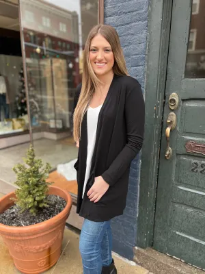 Black Slouchy Cardigan