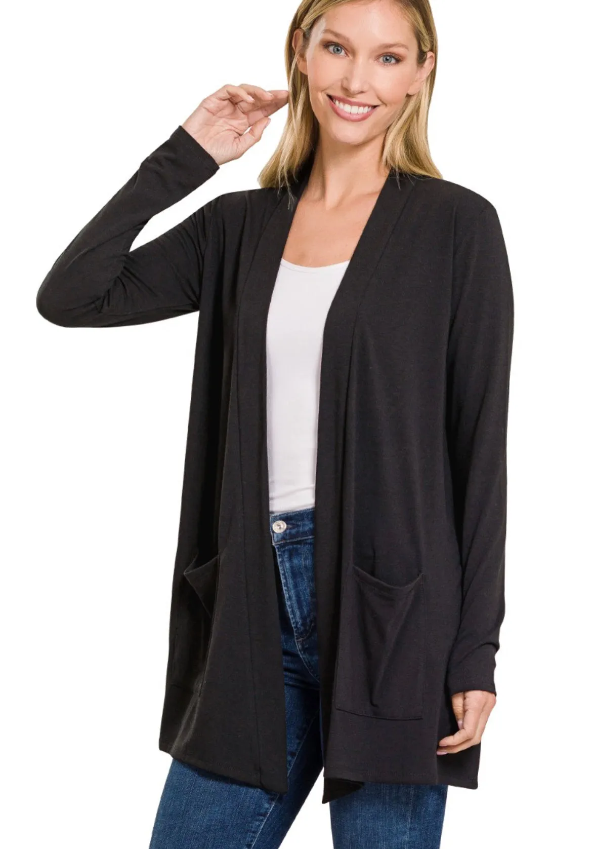 Black Slouchy Cardigan