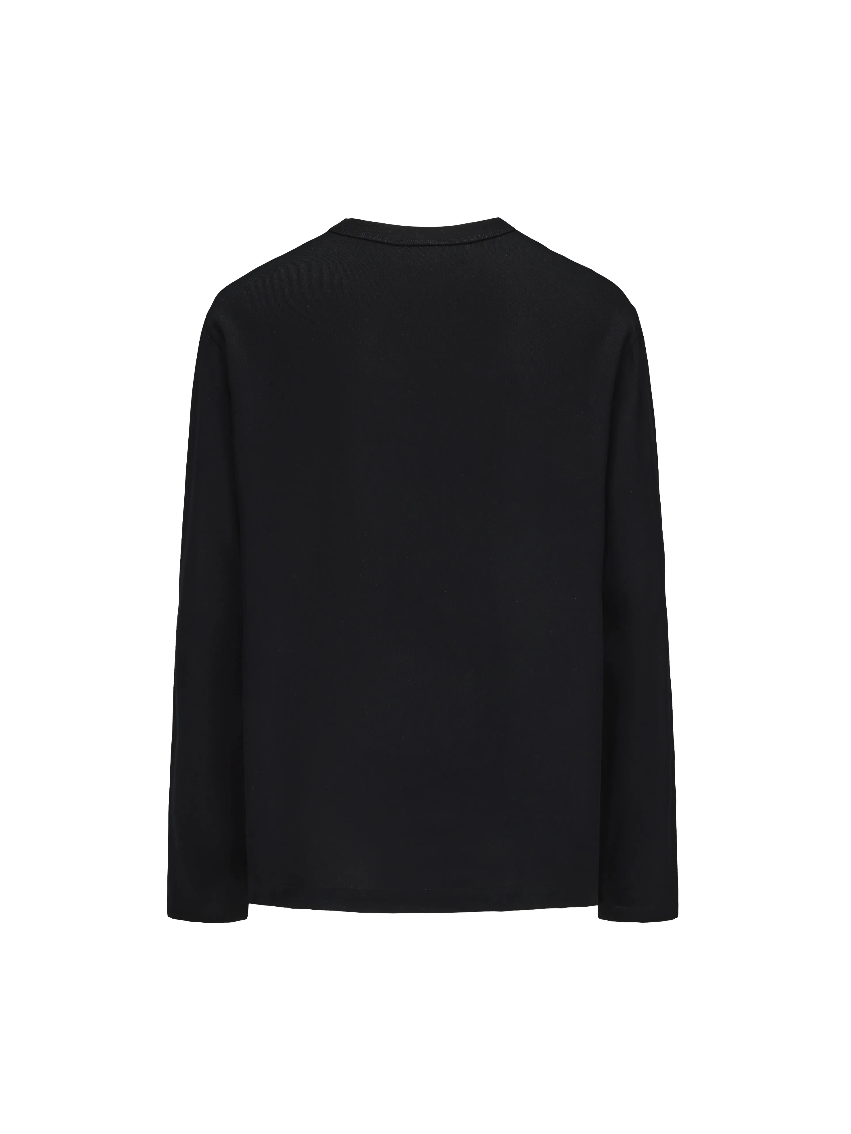 Black Tencel Wool Long-sleeved Shirt