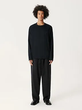 Black Tencel Wool Long-sleeved Shirt