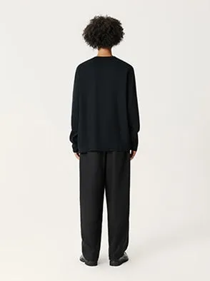 Black Tencel Wool Long-sleeved Shirt