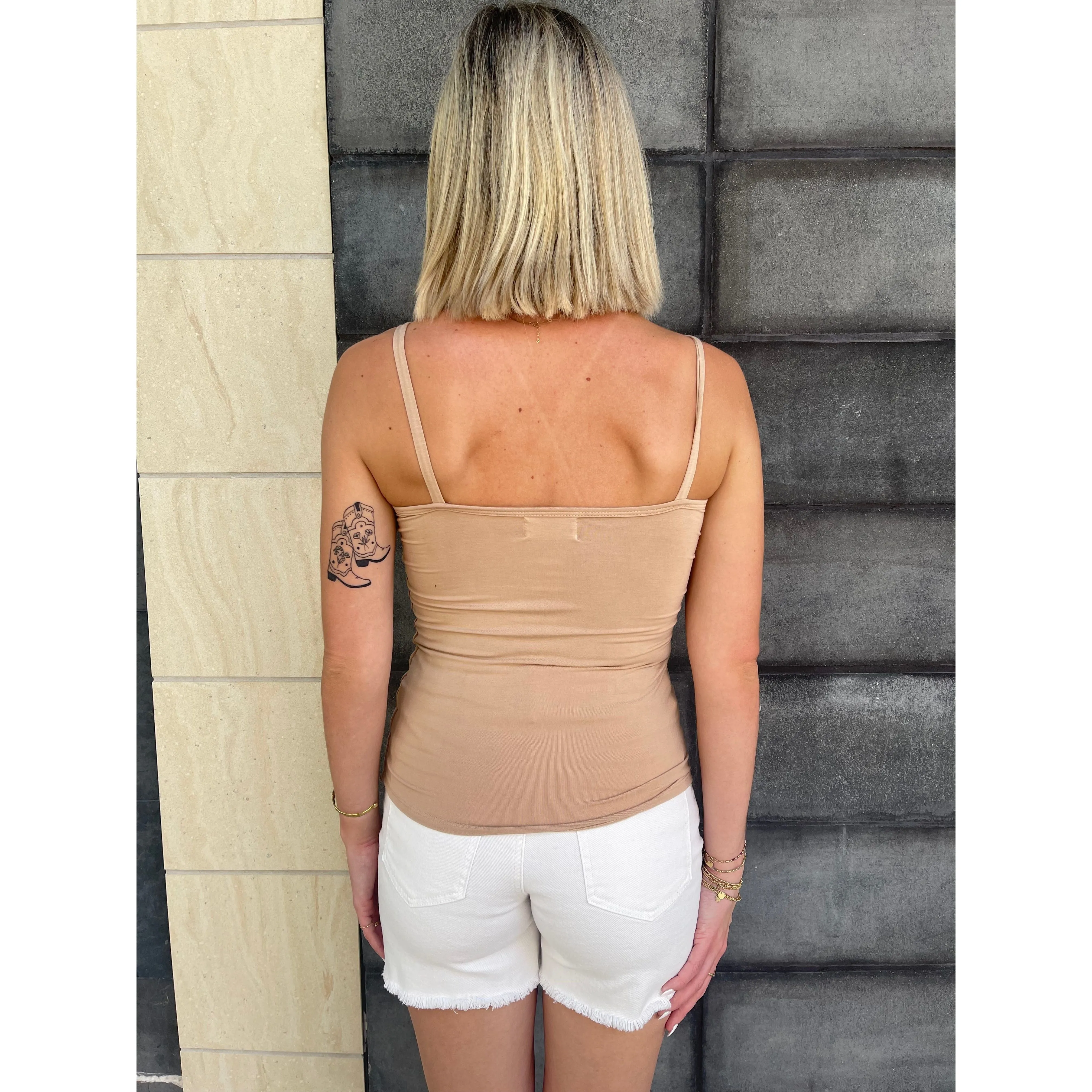 Boob-eez Nesha Double Layer Tank Light NŪDE